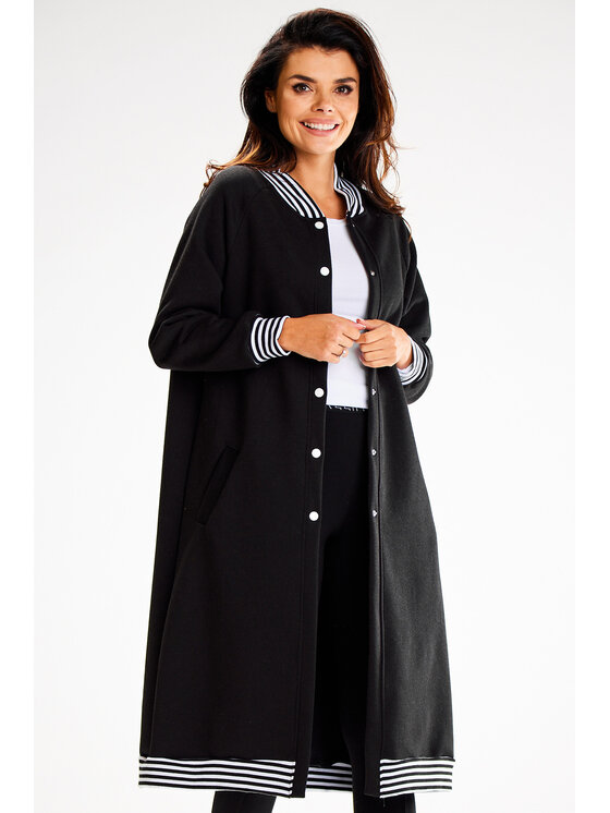 Awama Awama Mikina A612 Čierna Basic Fit