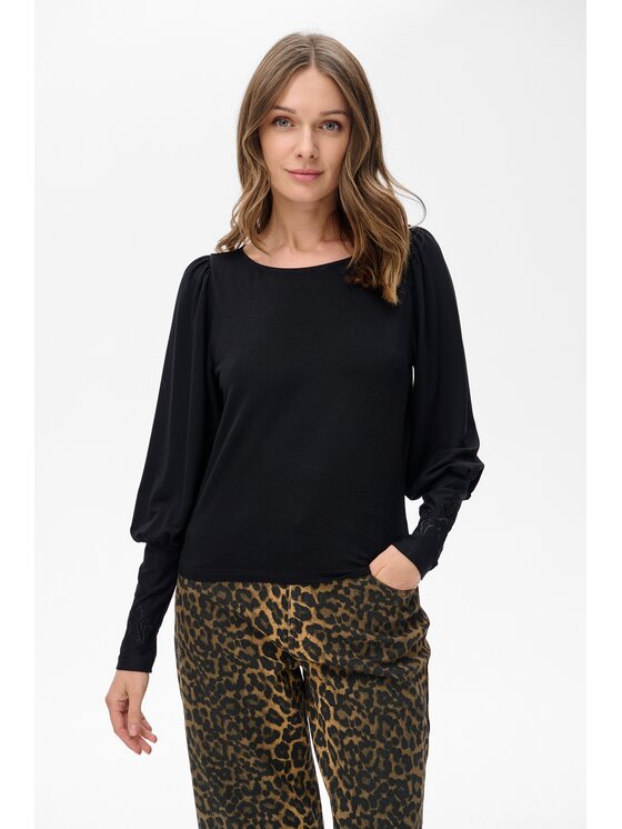 blue shadow blue shadow Bluzka Miro Czarny Regular Fit