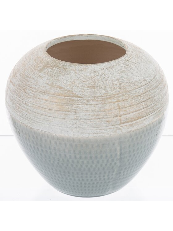 MIAhome MIAhome Wazon ceramiczny niebiesko-biały 16,5x18,5x18,5 cm SASSARA Kolorowy
