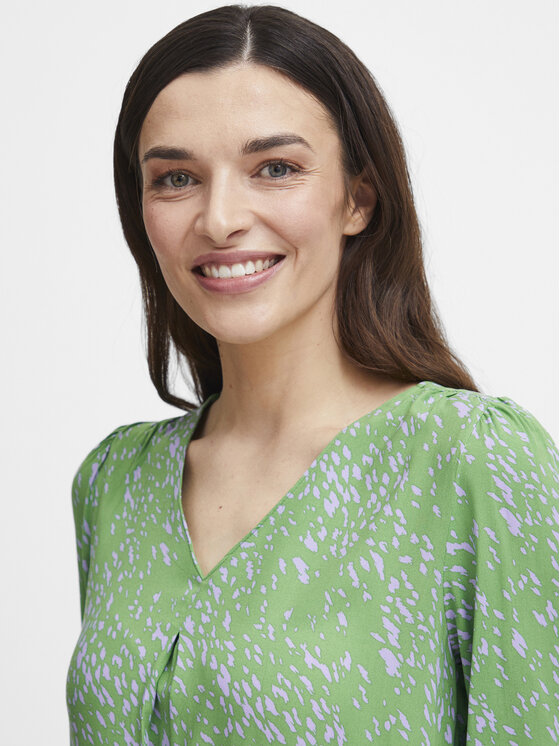Fransa Fransa Košilové šaty 20613273 Zelená Regular Fit