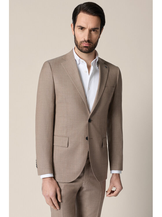 Lancerto Lancerto Garnitur Leganes GA073126000009 Brązowy Slim Fit