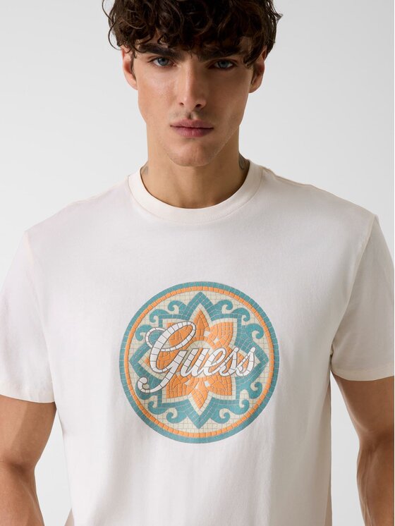 Guess Guess T-Shirt 182433 Beżowy Classic Fit