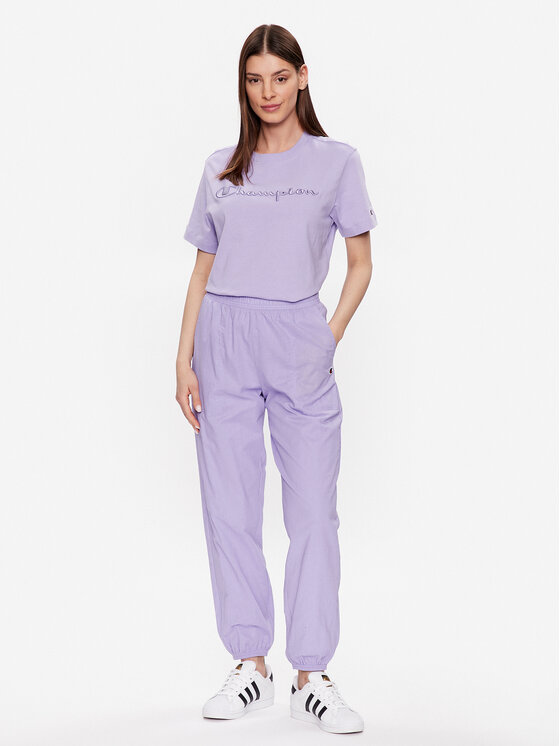 Champion Champion T-Shirt 116058 Fioletowy Regular Fit