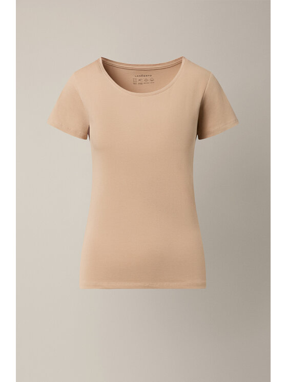 Lancerto Lancerto T-Shirt Arlena TS073226000017 Beżowy Regular Fit