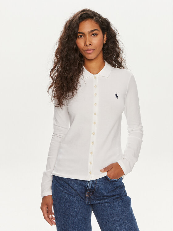 Polo Ralph Lauren Polo Ralph Lauren Cămașă 211941176004 Alb Slim Fit