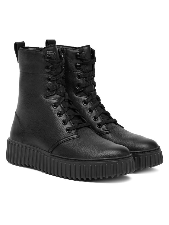 Clarks Clarks Šnurovacia obuv Torhill Style 26182918 Čierna