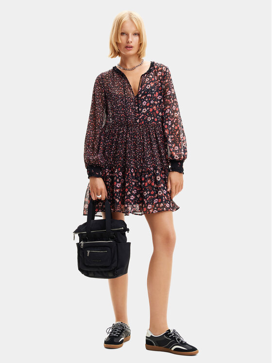 Desigual Desigual Rochie de vară Doque 24SWVW20 Negru Regular Fit