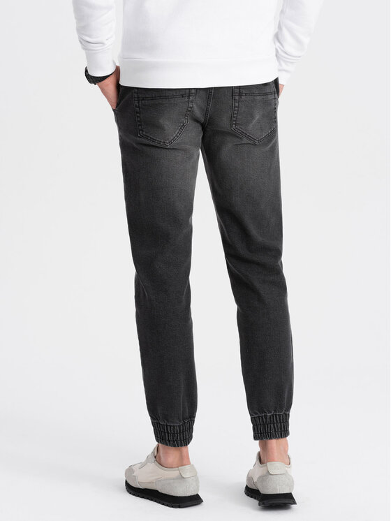 Ombre Ombre Jeansy OM-PADJ-0150 Černá Slim Fit