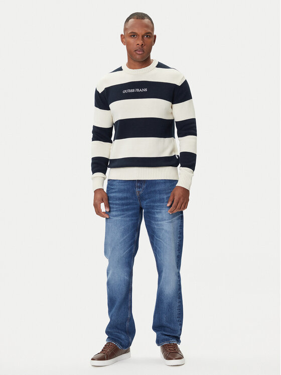 Guess Guess Sweter 168475 Beżowy Classic Fit