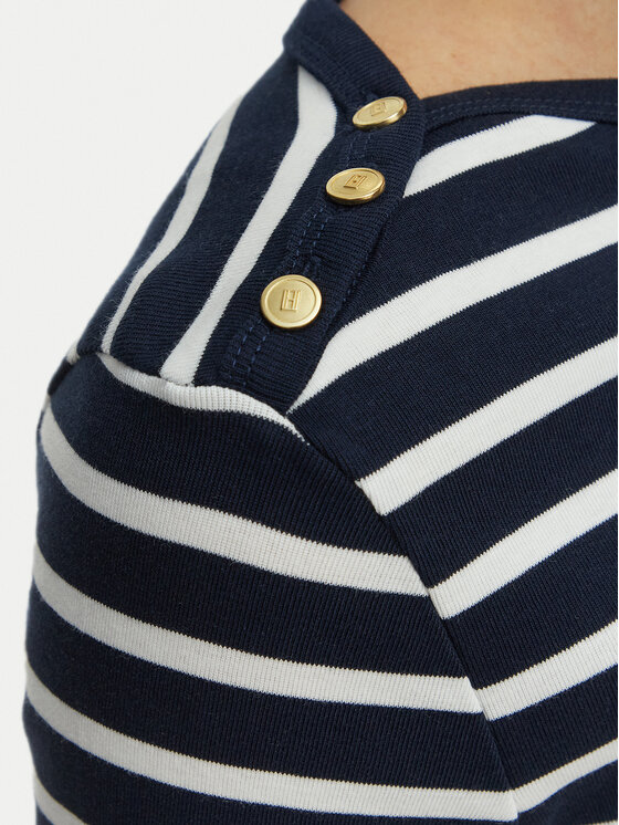 Tommy Hilfiger Tommy Hilfiger T-shirt WW0WW49250 Tamnoplava Slim Fit