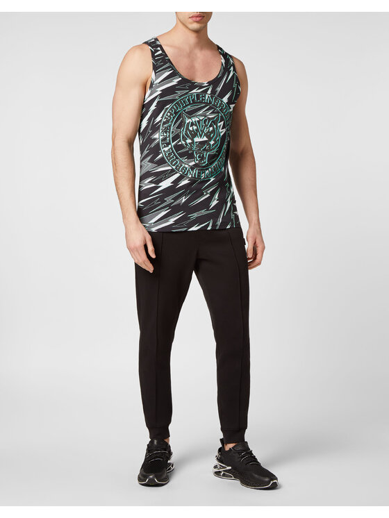 Plein Sport Plein Sport Tank top 2653 Czarny Regular Fit