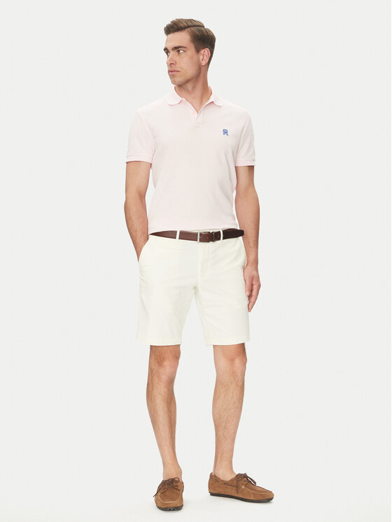 Tommy Hilfiger Tommy Hilfiger Szorty materiałowe Brooklyn MW0MW23563 Écru Regular Fit