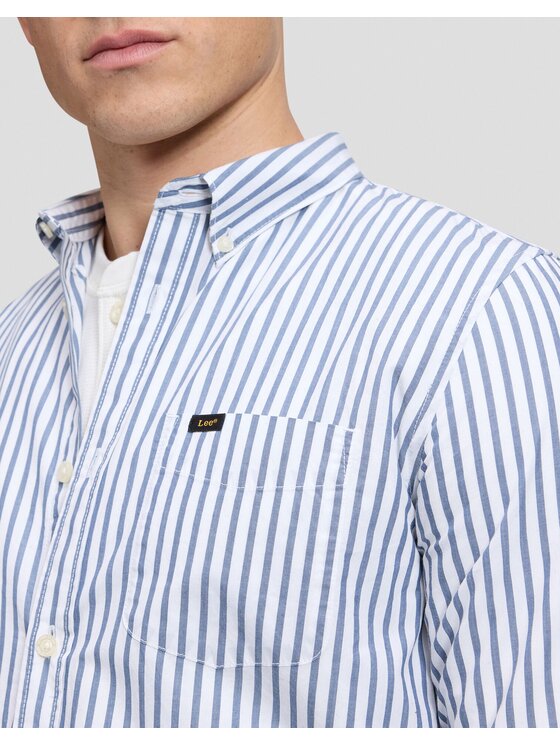 Lee Lee Koszula BUTTON DOWN Biały Regular Fit