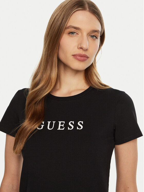 Guess Guess T-Shirt O5RI01 KBBU1 Czarny Slim Fit
