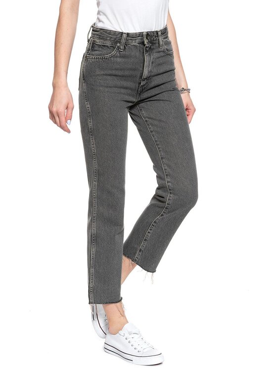 Wrangler Wrangler Jeans RETRO STRAIGHT CROP Grigio Straight Fit