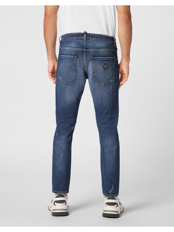 PHILIPP PLEIN PHILIPP PLEIN Džínsy 14811 Modrá Skinny Fit