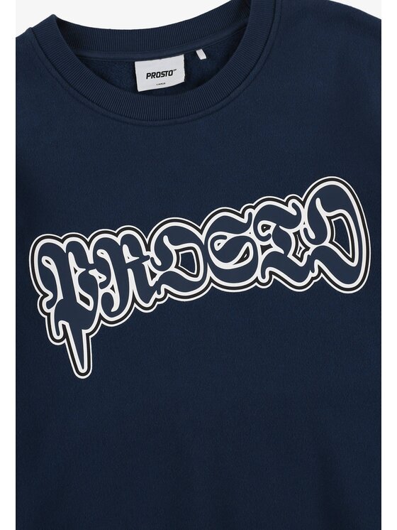 PROSTO. PROSTO. Bluza Graffiti Granatowy Oversize