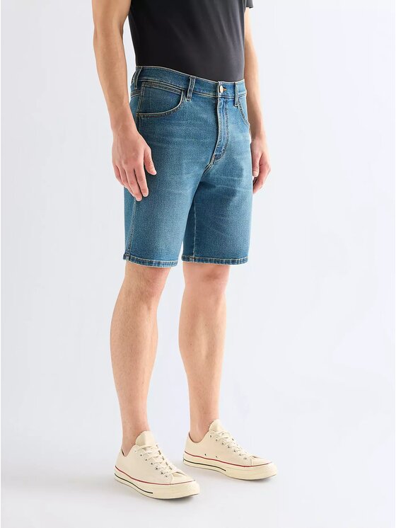 Wrangler Wrangler Pantaloncini di jeans FRONTIER SHORT Blu Regular Fit