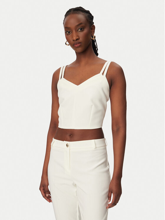 Rinascimento Rinascimento Top CFC0127891003 Bianco Slim Fit