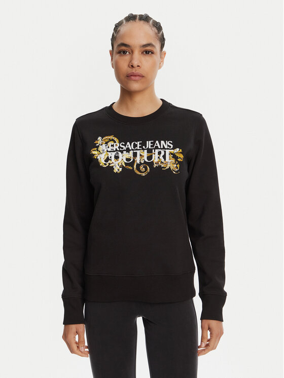 Női Versace Jeans Couture Pulóver, Méret: XS, Fekete, 78HAIC06