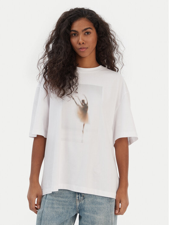 BOSS BOSS T-särk Eboys 50556978 Valge Regular Fit