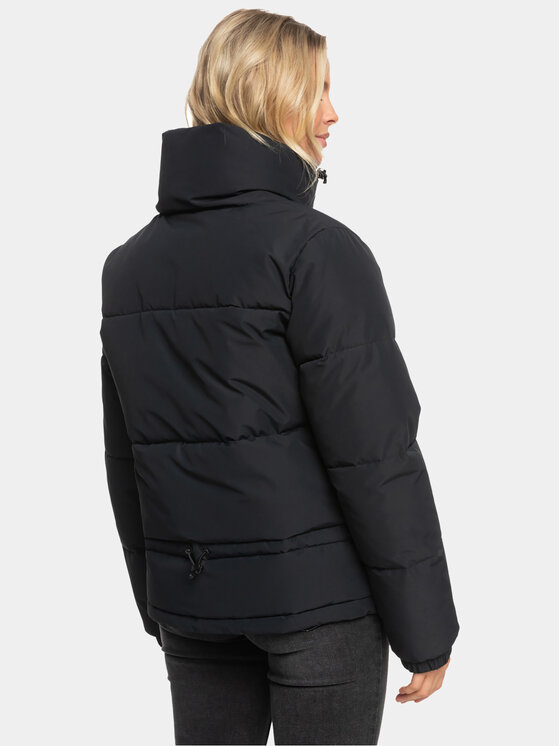 Roxy Roxy Пухено яке Winter Rebel Jk Otlr ERJJK03556 Черен Regular Fit