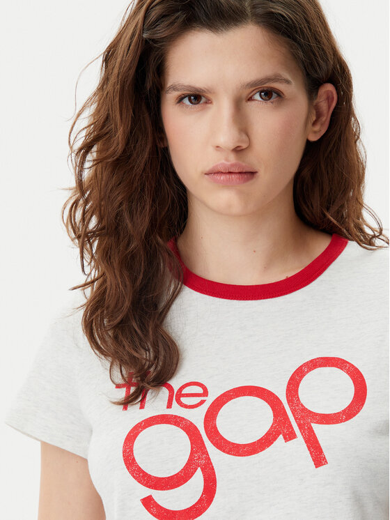 Gap Gap Marškinėliai 723653-06 Pilka Regular Fit