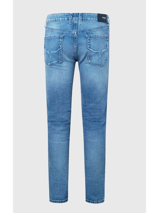 Pepe Jeans Pepe Jeans Kalhoty z materiálu PM206523MH20 000 Modrá Slim Fit