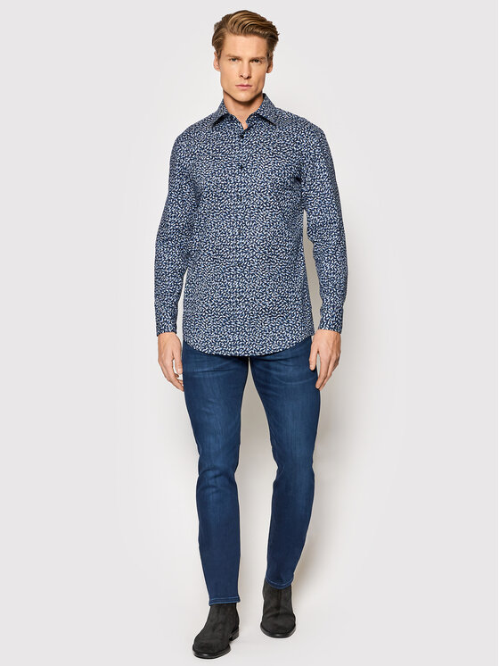 Camicia Hank 50464150 Blu scuro Slim Fit