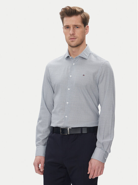 Tommy Hilfiger Tommy Hilfiger Košile MW0MW39281 Modrá Slim Fit