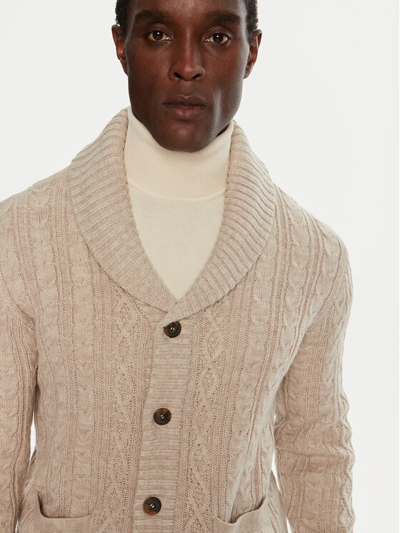 INDICODE INDICODE Cardigan Interly 35-823 Écru Regular Fit