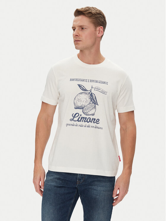 Męski T-Shirt JOOP! Jeans, Rozmiar L, Beżowy, 15 JJJ-25Almir 30045693