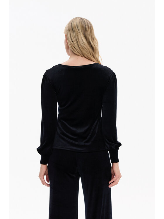Deni Cler Milano Deni Cler Milano Bluzka W-DC-1459-F5-J8-58-1 Granatowy Regular Fit