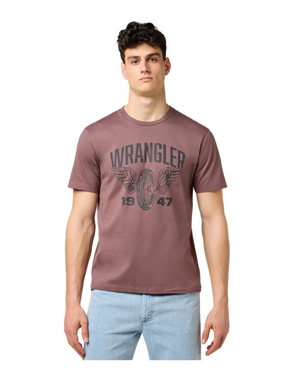 Wrangler Wrangler T-shirt 112371476 Marrone Regular Fit