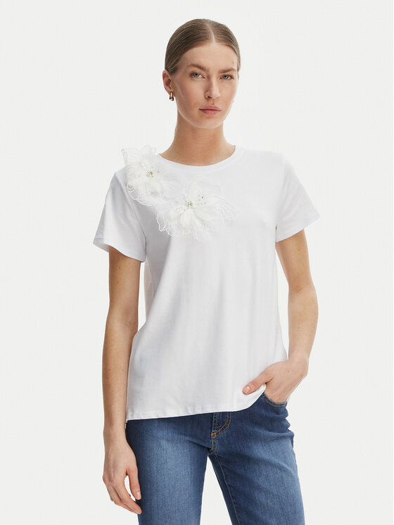 Rinascimento Tricou CFC0128080003 Alb Regular Fit