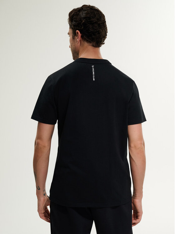 4F 4F T-Shirt WHEEL & WAVE Czarny Relaxed Fit