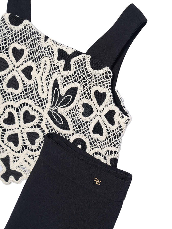 Abel & Lula Abel & Lula Σετ μπλουζάκι και παντελόνι 5217 Μαύρο Regular Fit