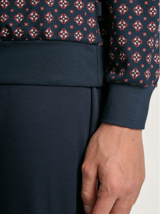 Calida Calida Pyžamo 45482 Tmavomodrá Regular Fit