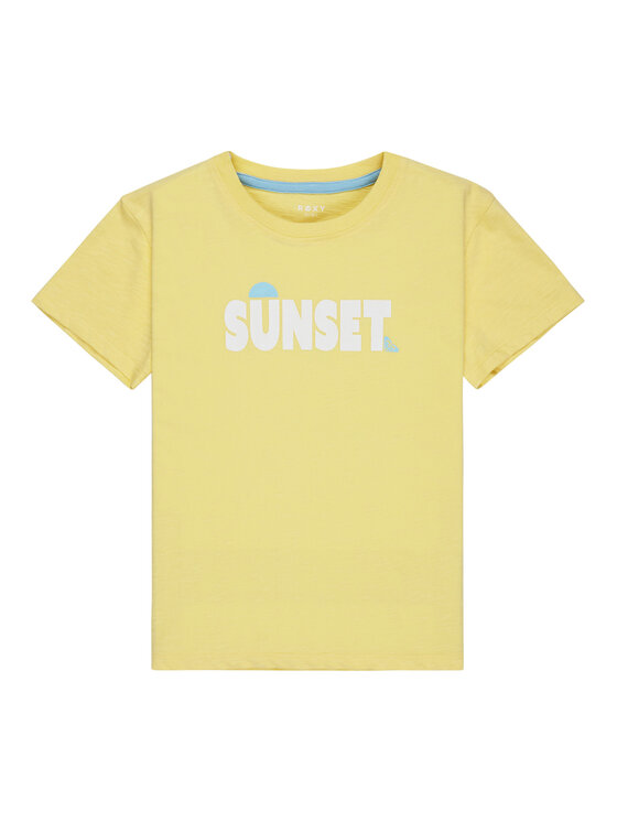 Roxy Roxy T-shirt Orchid Art ERGZT04142 Žuta Regular Fit