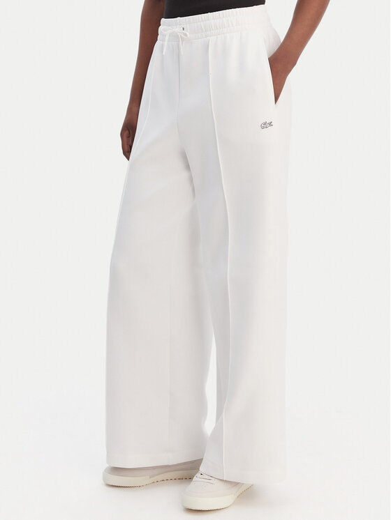 Lacoste Pantaloni trening XF0041 Alb Relaxed Fit