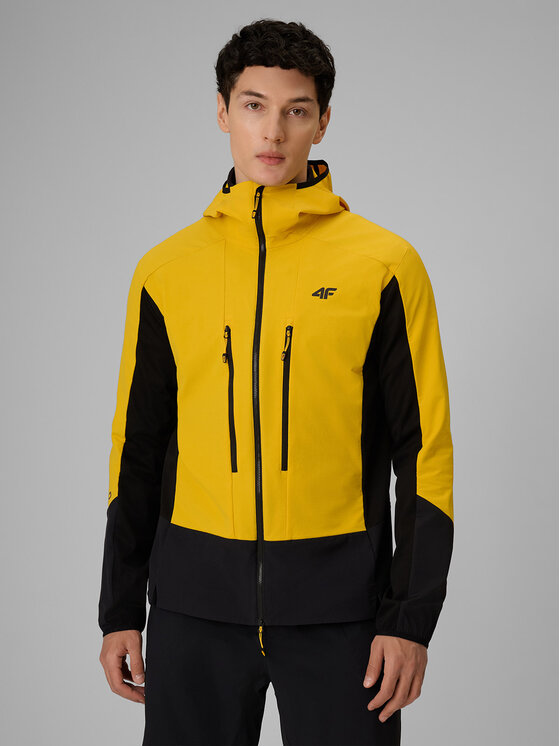 4F 4F Kurtka wielofunkcyjna TREKKING Żółty Regular Fit