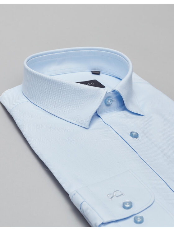 Borgio Borgio Koszula rosazza 00504 Niebieski Slim Fit
