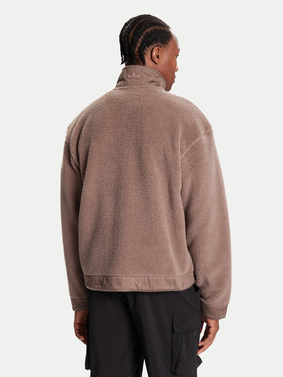 adidas adidas Felpa di pile Premium Essentials JW3510 Marrone Loose Fit