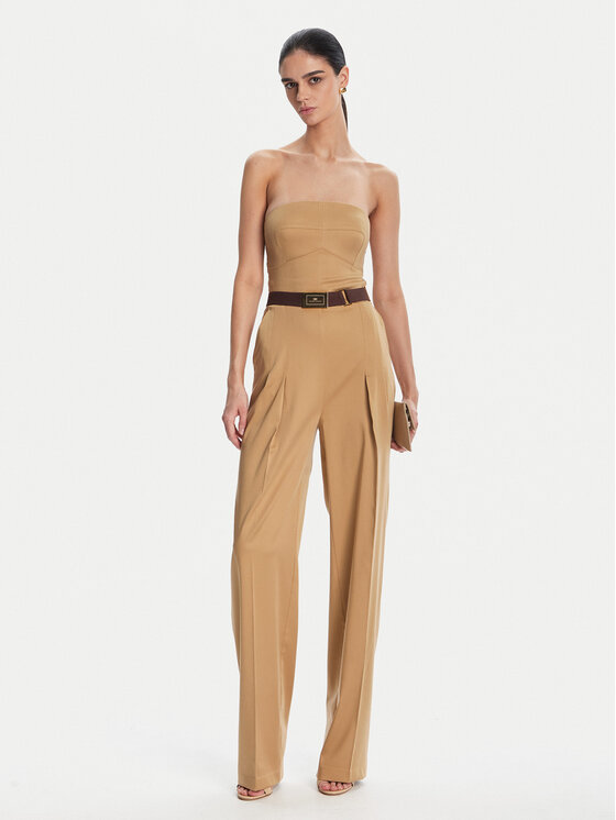 Elisabetta Franchi Elisabetta Franchi Kombinezon TU05152E2 032 Bež Regular Fit