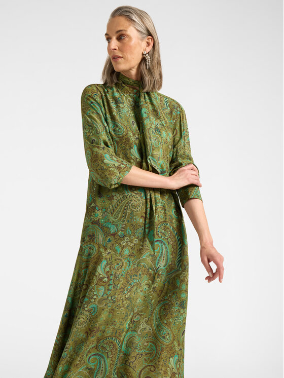 Elena Mirò Elena Mirò Sukienka koktajlowa 7033P000350N002 Zielony A-Line Fit