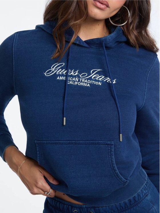 Guess Jeans Guess Jeans Mikina 180223 Světle modrá Classic Fit