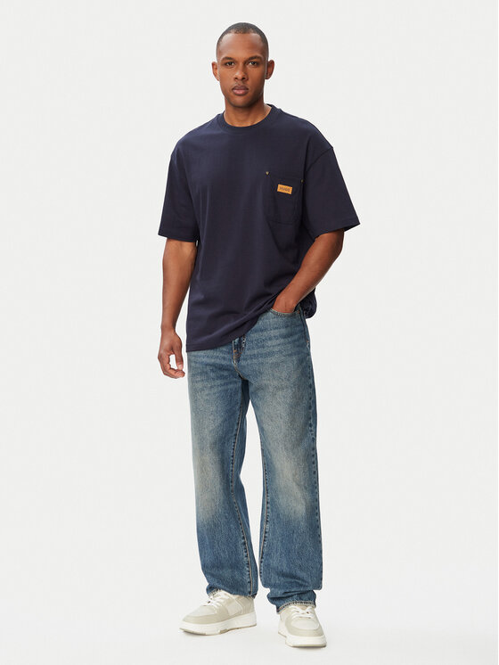 HUGO HUGO Majica Nevado 50564045 Mornarsko modra Loose Fit