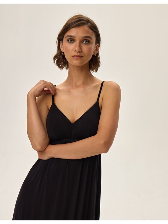 Esotiq Esotiq Koszula nocna 42103 Czarny Regular Fit
