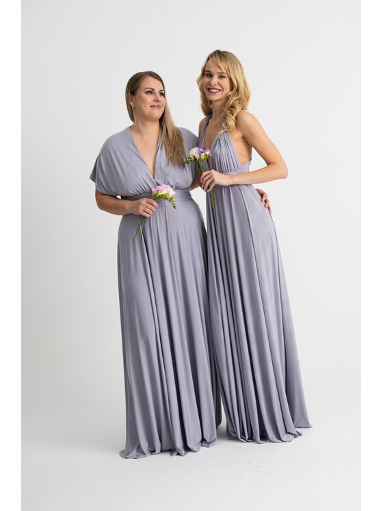 ROSE AVENUE ROSE AVENUE Sukienka wieczorowa MULITWAY Szary Long Fit