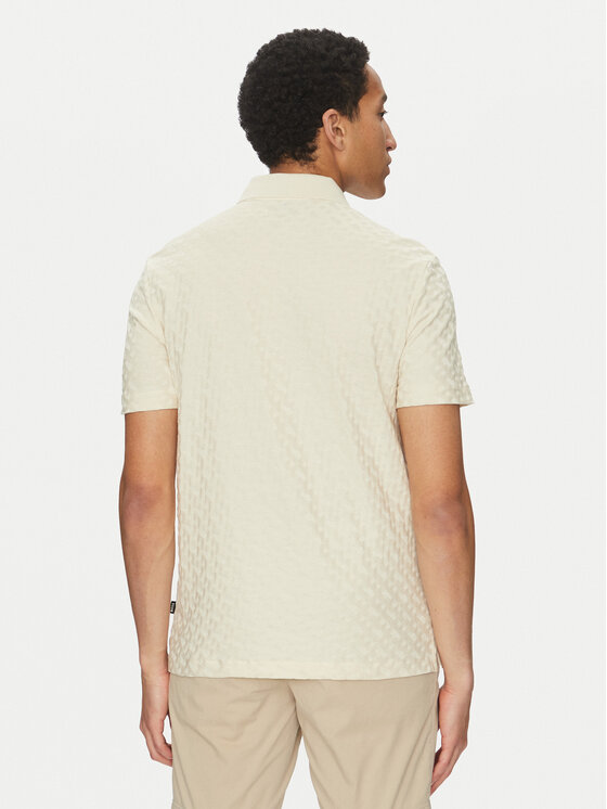 BOSS BOSS Тениска с яка и копчета H-Pack 80 50537132 Бежов Regular Fit